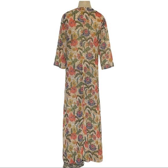 Floral Print Kimono Duster Show Me Your MuMu Bloomtastic Karmyn Cape Size Small - Picture 5 of 11